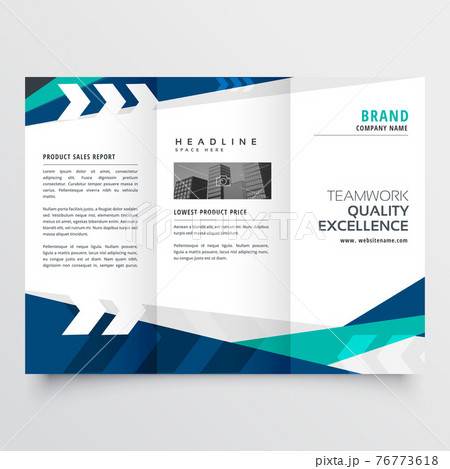 modern blue trifold business brochure design modern blue trifold business brochure design 76773618