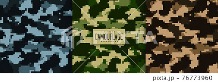 set of military camouflage pattern texture 76773960