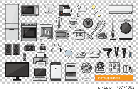 Home electronics icon set 76774092