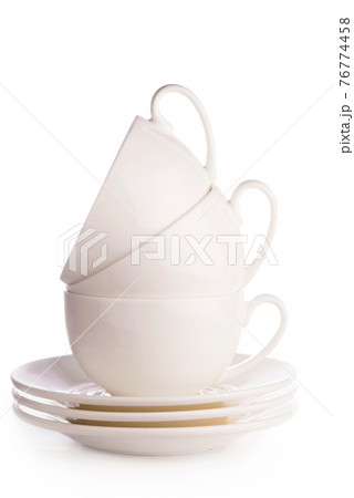 empty white coffee cup on white background 76774458