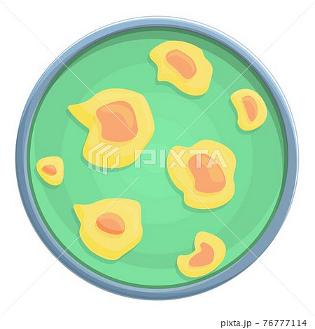 Petri dish biology icon, cartoon style 76777114