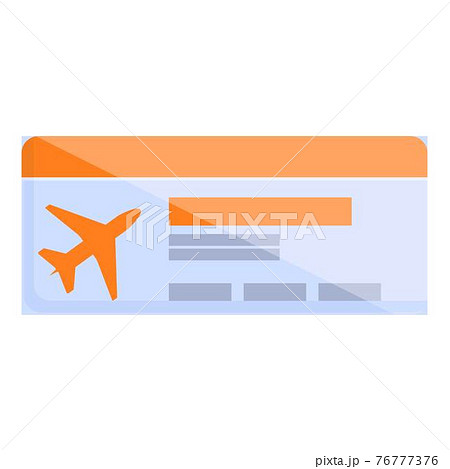 Plane Ticket Icon Cartoon Styleのイラスト素材