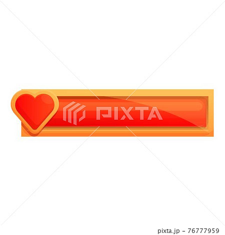 Red heart loading icon, cartoon style 76777959