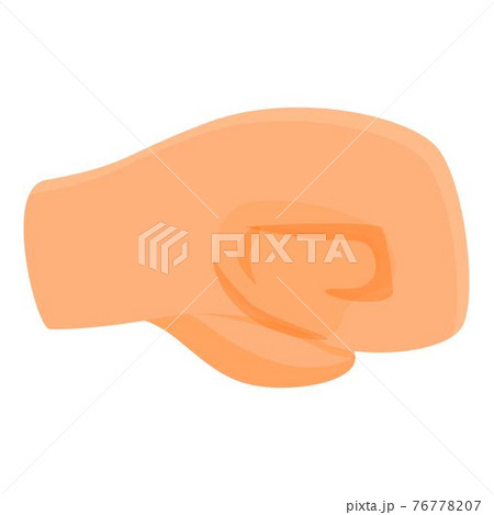 Small fist hand gesture icon, cartoon style Small fist hand gesture icon, cartoon style 76778207