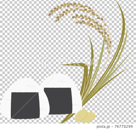Illustration of rice, rice balls and pickles Illustration of rice, rice balls and pickles 76778299