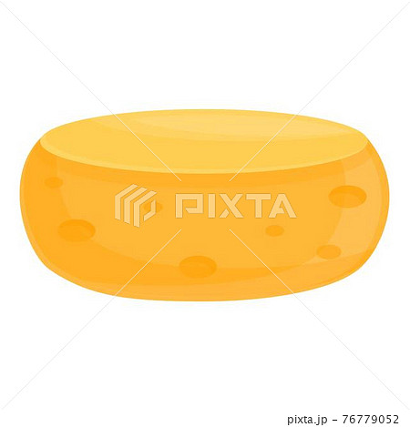 Cheese wheel icon, cartoon style 76779052