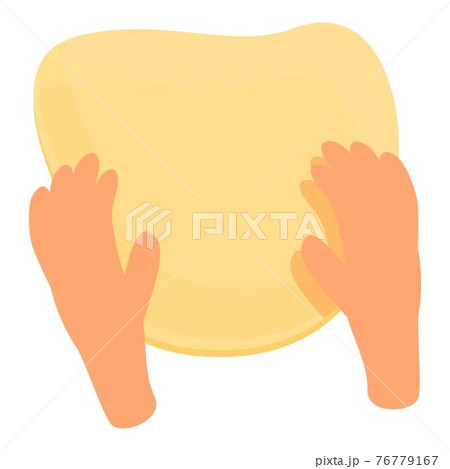 Hands dough icon, cartoon style Hands dough icon, cartoon style 76779167