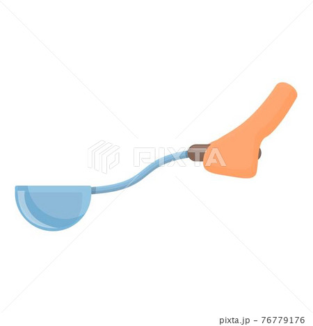 Hand with kitchen tool icon, cartoon style Hand with kitchen tool icon, cartoon style 76779176