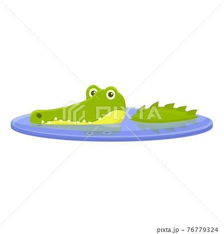 Crocodile in river icon, cartoon style - Stock Illustration [76779324] -  PIXTA