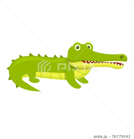 Serious Crocodile Icon Cartoon Styleのイラスト素材