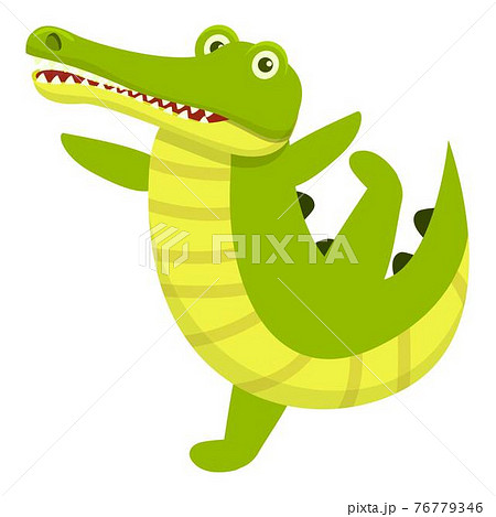 Crocodile Icon Cartoon Styleのイラスト素材