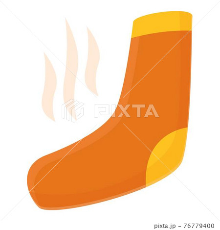 Smelling sock icon, cartoon style 76779400