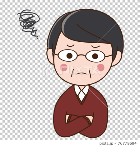 一臉苦惱的中年男子 一臉苦惱的中年男子 76779694