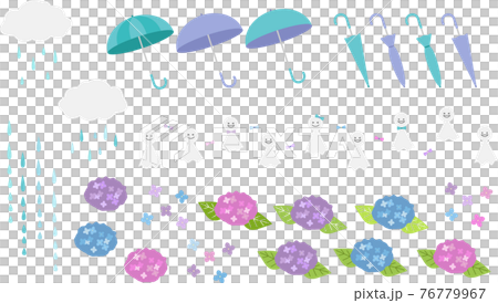 梅雨のイラストセット 梅雨のイラストセット 76779967