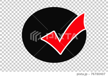 Simple checkmark icon red Simple checkmark icon red 76780407
