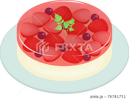 ゼリーケーキのイラスト素材