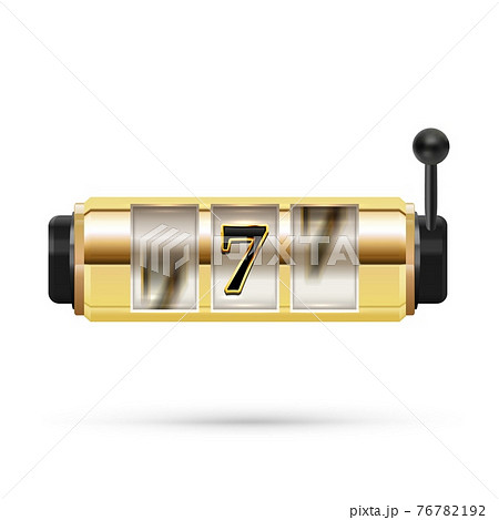 Gambling slot machine piece isolated on white background Gambling slot machine piece isolated on white background 76782192