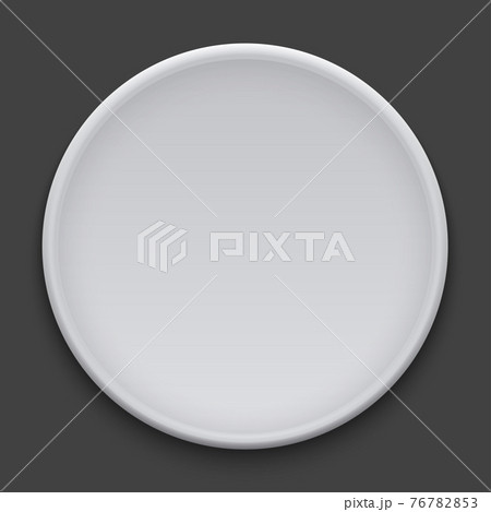 vector modern dish plate on white background. 76782853