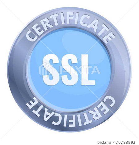 Connection ssl certificate icon, cartoon style 76783992