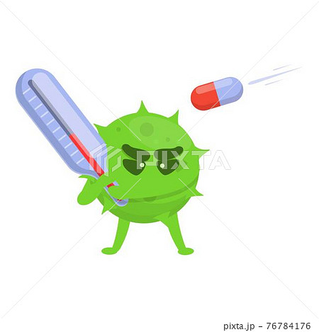 Temperature antibiotic resistance icon, cartoon style Temperature antibiotic resistance icon, cartoon style 76784176