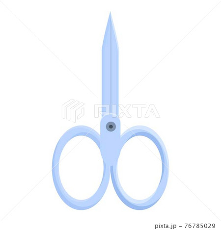 Manicure steel scissors icon, cartoon style 76785029