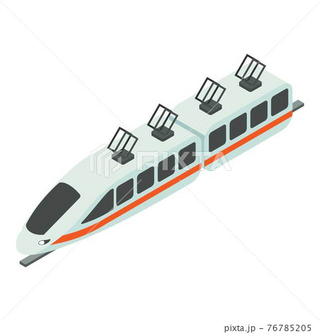 Speed train icon, isometric style 76785205