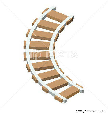 Railway curve icon, isometric style Railway curve icon, isometric style 76785245