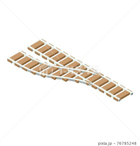 Railroad icon, isometric style Railroad icon, isometric style 76785248