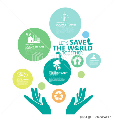 Ecology and environment conservation creative idea concept design 76785847