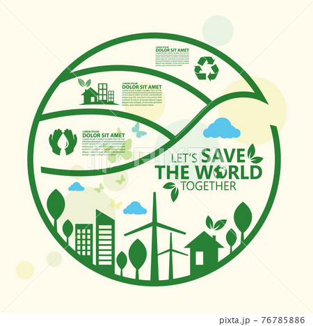 Ecology and environment conservation creative idea concept design 76785886