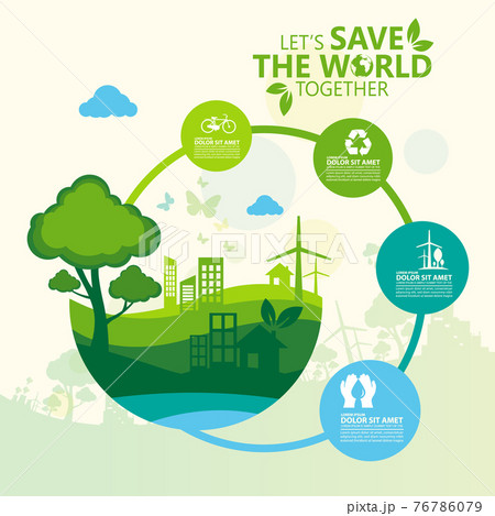 Ecology and environment conservation creative idea concept design 76786079