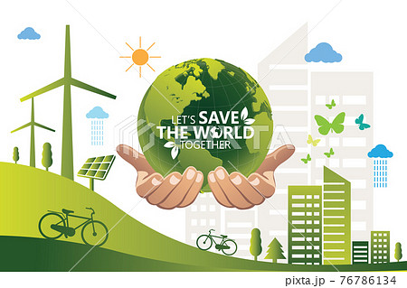 Ecology and environment conservation creative idea concept design 76786134
