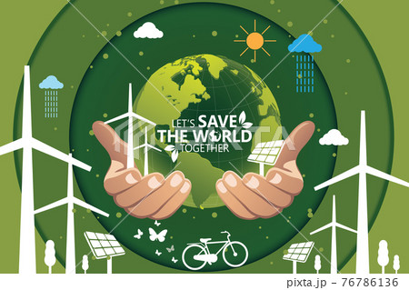 Ecology and environment conservation creative idea concept design 76786136