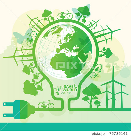 Ecology and environment conservation creative idea concept design 76786141