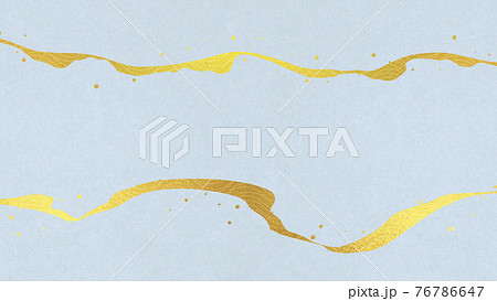 和紙を使った抽象的背景素材 曲線 和柄 モダン 紐 波 16 9 のイラスト素材
