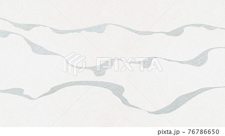 和紙を使った抽象的背景素材　曲線　和柄　モダン　紐　波【16:9】 76786650