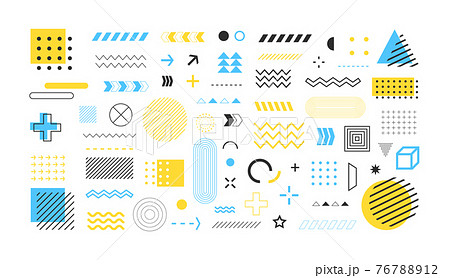 Set Of Geometric Shapes. Abstract design elements Set Of Geometric Shapes. Abstract design elements 76788912
