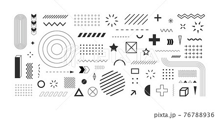 Set Of Geometric Shapes. Abstract design elements Set Of Geometric Shapes. Abstract design elements 76788936