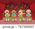 Children singing on the stage 76788965