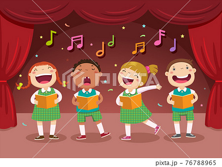 Children singing on the stage 76788965