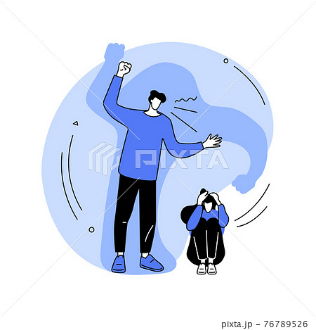 Domestic violence abstract concept vector illustration. 76789526