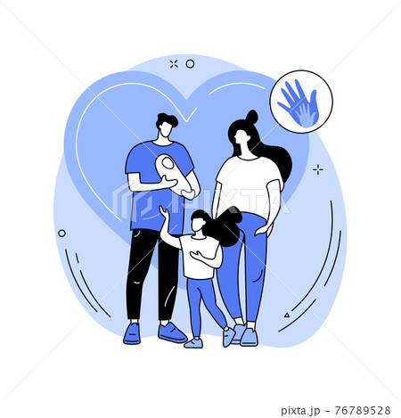 Parental responsibility abstract concept vector illustration. 76789528