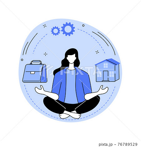 Balancing work and family abstract concept vector illustration. 76789529