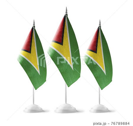 Small national flags of the Guyana on a white background Small national flags of the Guyana on a white background 76789884