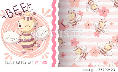 Childish cartoon character animal bee. 76790423