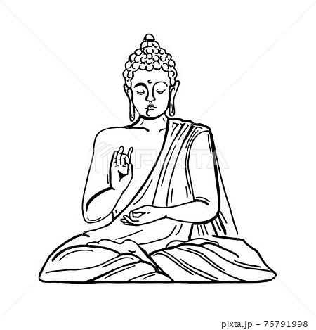 Vector illustration of Buddha, meditation and yoga Vector illustration of Buddha, meditation and yoga 76791998