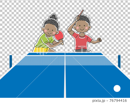 乒乓球混雙插圖 76794416