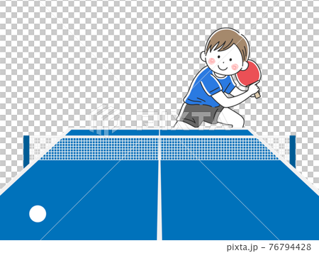 Illustration of a man playing table tennis 76794428
