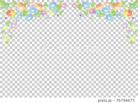 Watercolor-style morning glory background material Scandinavian watercolor frame ivy vine Watercolor-style morning glory background material Scandinavian watercolor frame ivy vine 76794675
