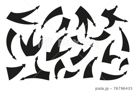 Black silhouette attack arrows icons set vector Black silhouette attack arrows icons set vector 76796435